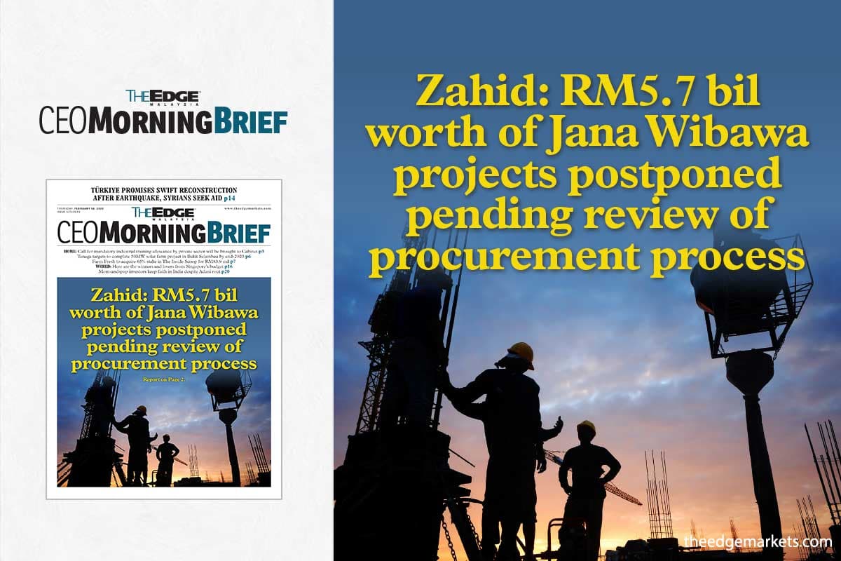 Zahid: RM5.7b worth of Jana Wibawa projects postponed pending review of ...