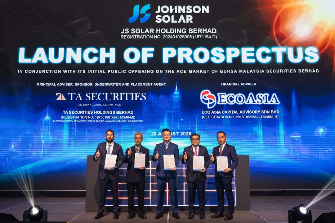 JS Solar starts accepting applications for ACE Market IPO at 31 sen per ...